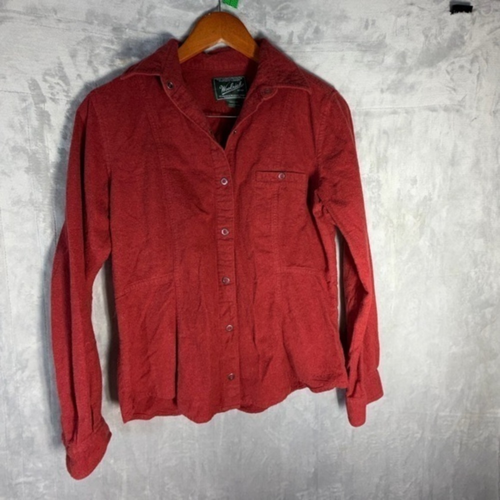 Woolrich Womens Ruby Heather Button Down Shirt Small flannel vintage Long Sleeve